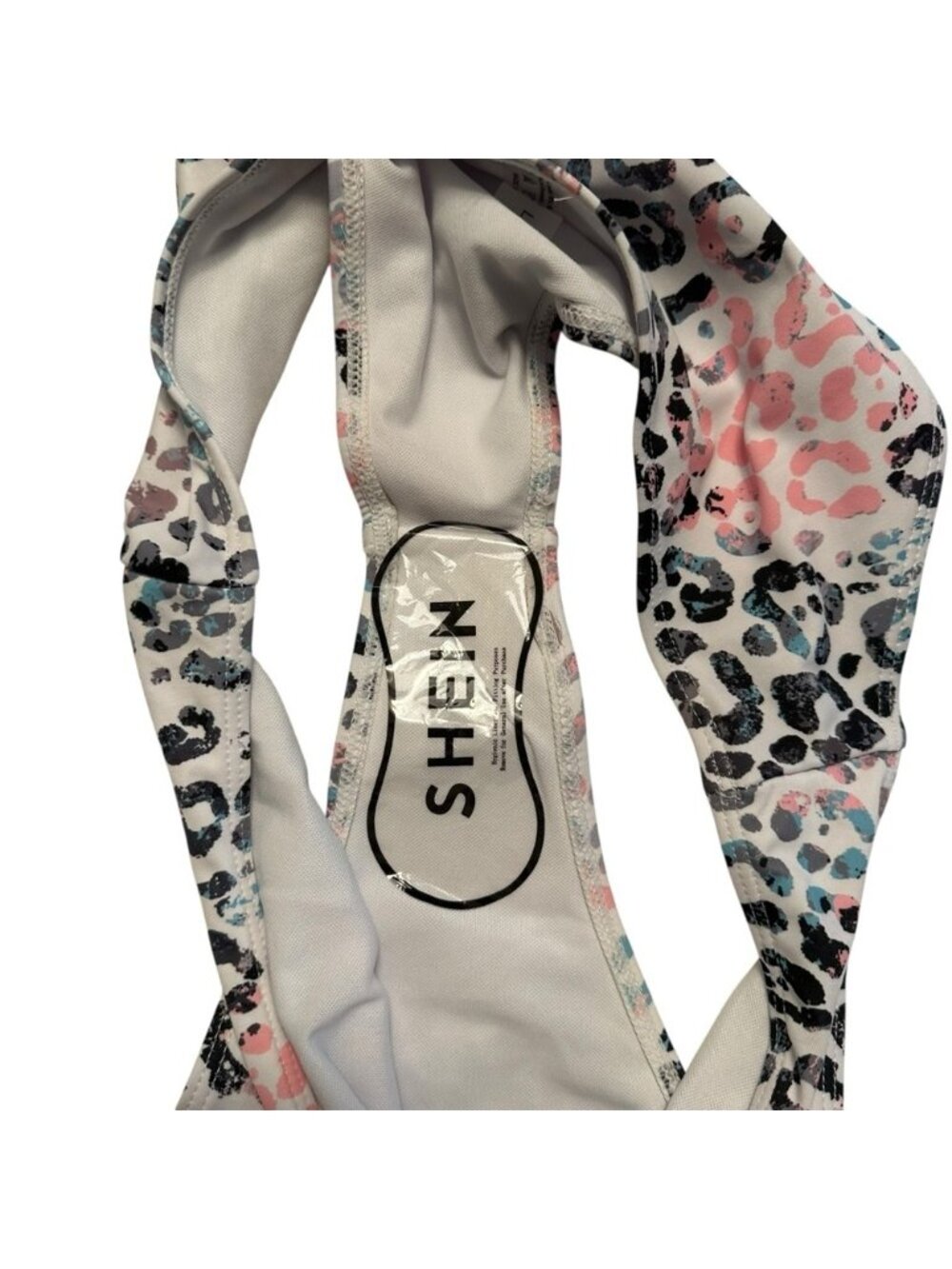 NWOT Shein | Pink & Black Animal Print High Waist Bikini Set Size Large - Picture 5 of 9